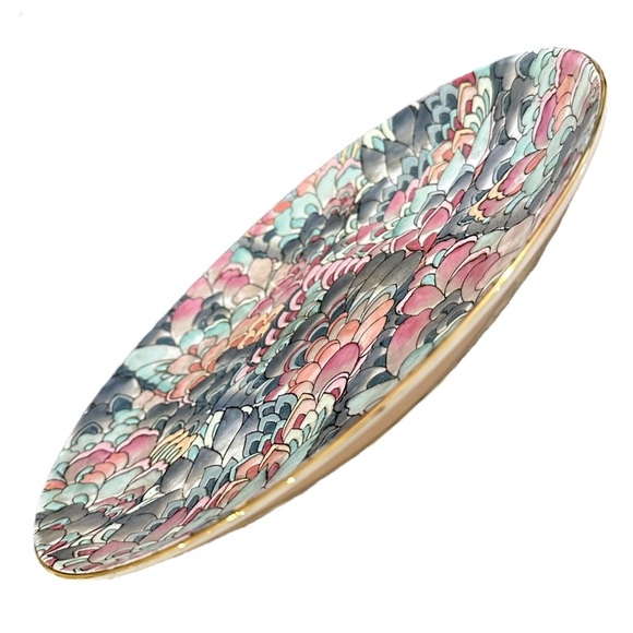 Andrea by Sadek Enameled Decorative Plate 10-1/4” - Picture 6 of 8